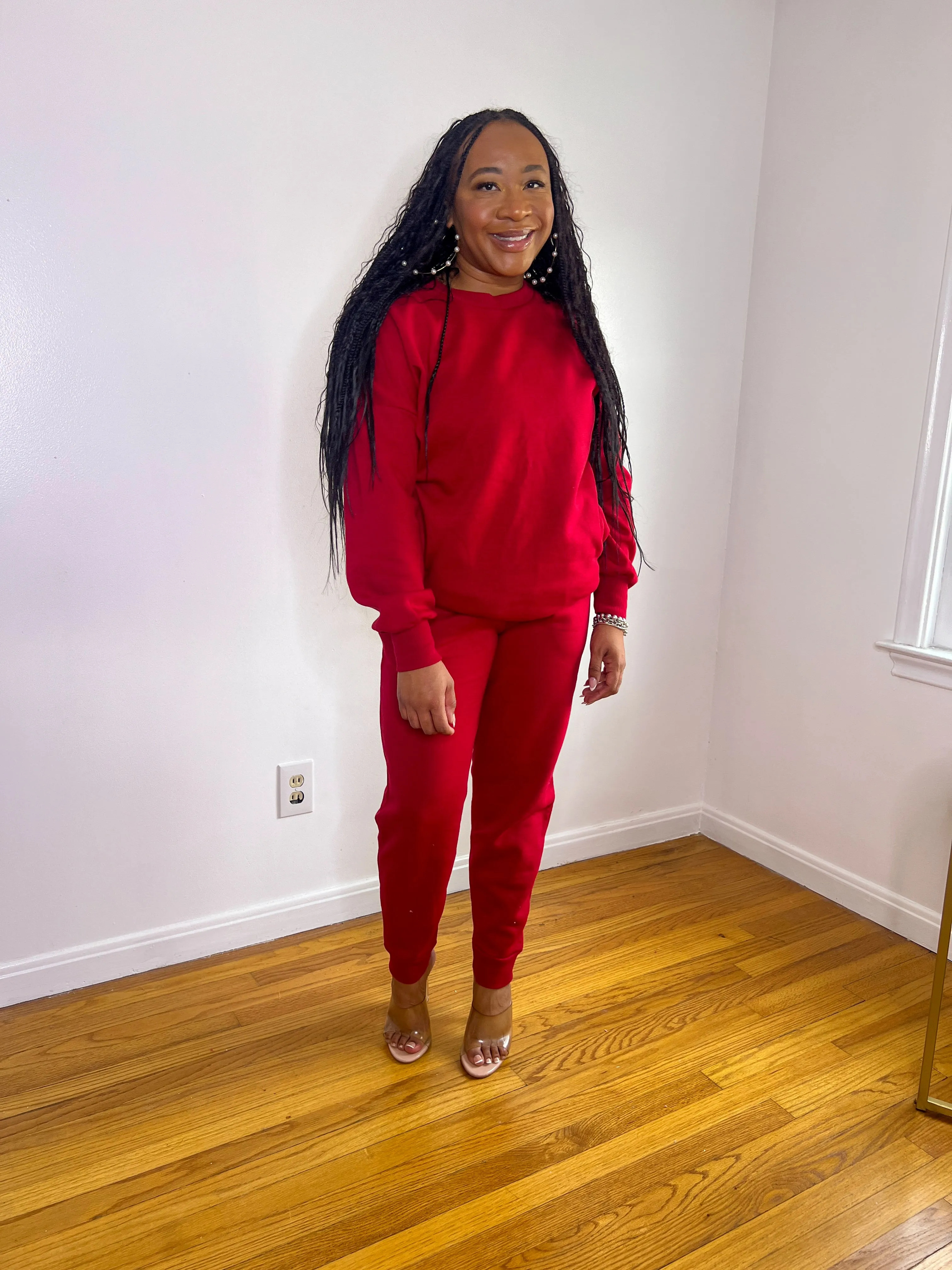 Red Crewneck Pullover