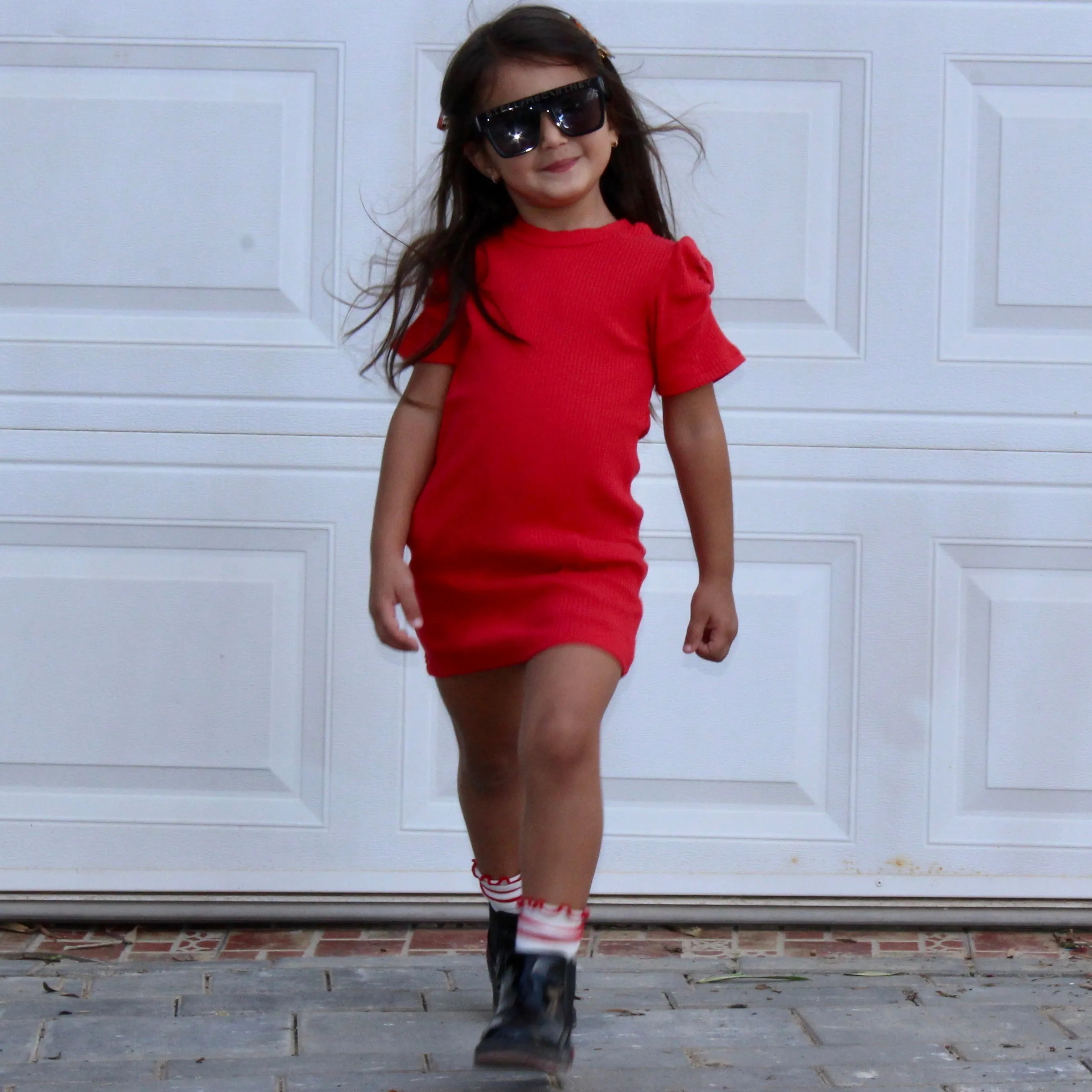 Red Mini T-shirt Dress