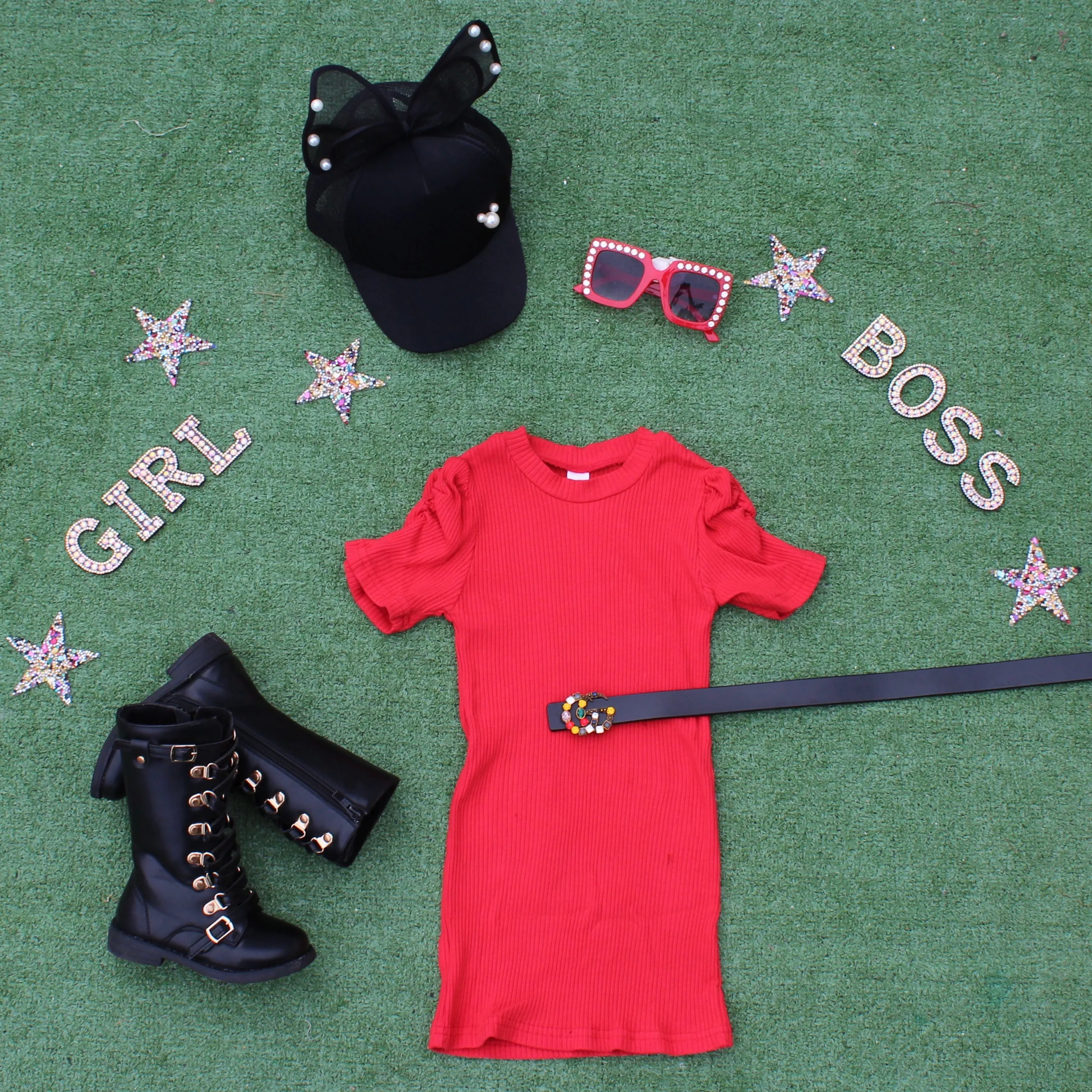 Red Mini T-shirt Dress
