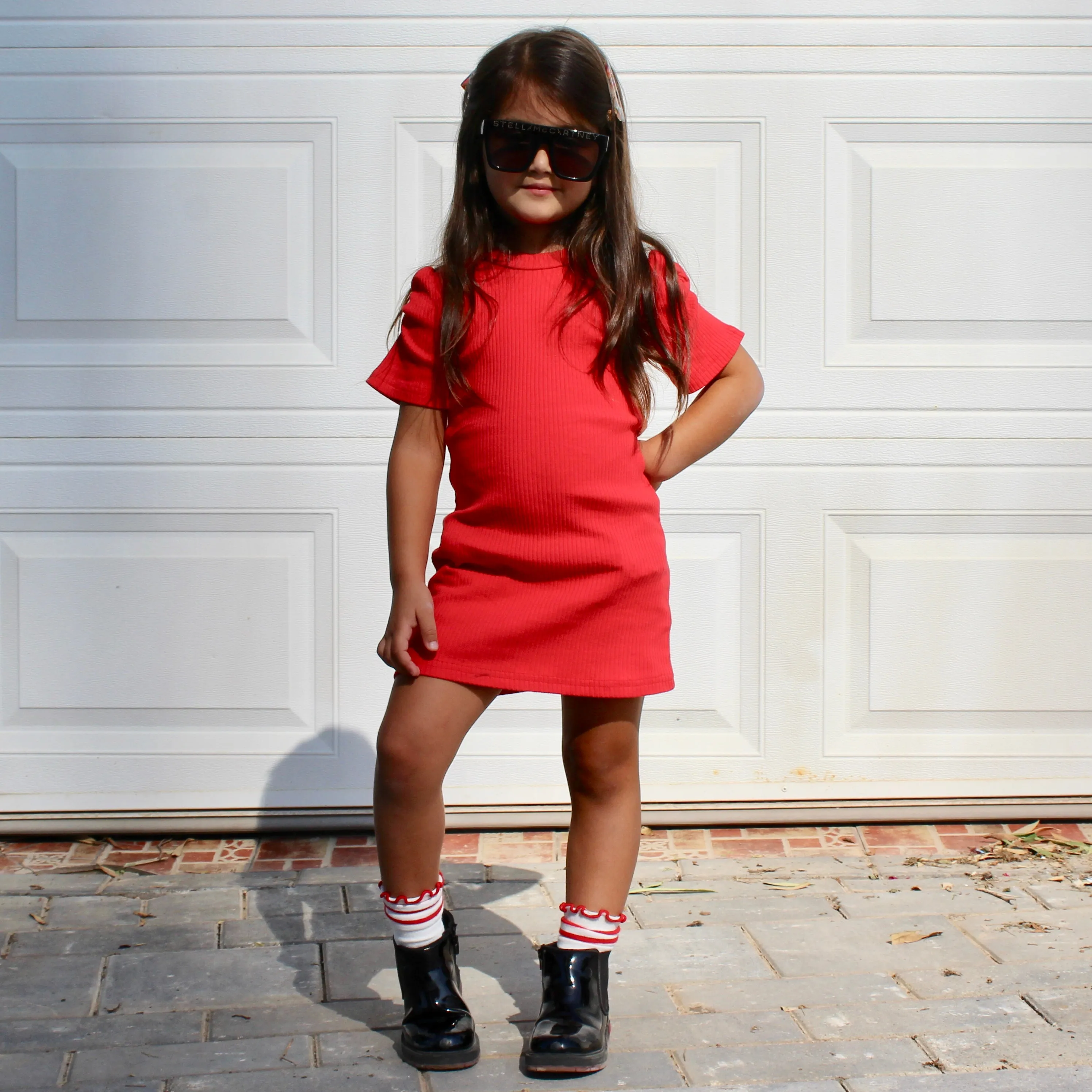 Red Mini T-shirt Dress