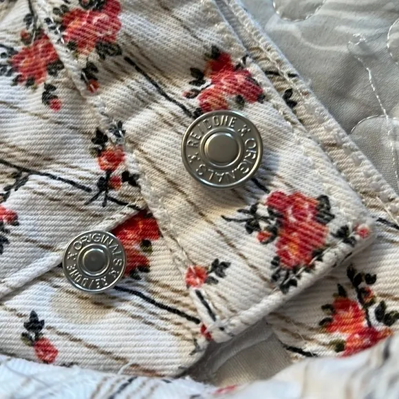 Re/Done Mini Cargo Skirt Rose Print Size 25/Size 0​​​​​​​​​​​​