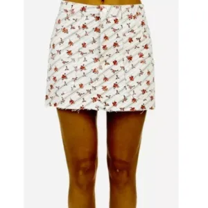 Re/Done Mini Cargo Skirt Rose Print Size 25/Size 0​​​​​​​​​​​​