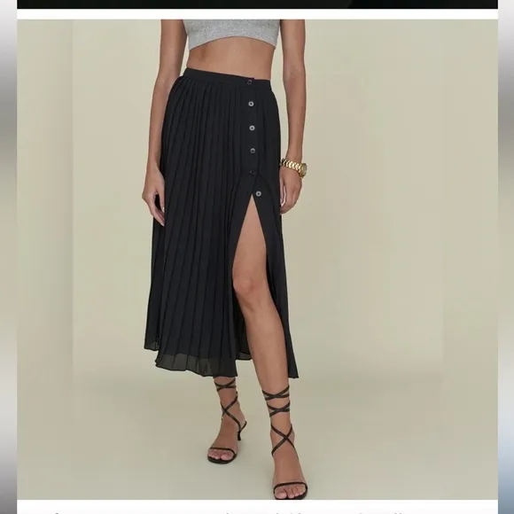 Reformation Verona pleated skirt