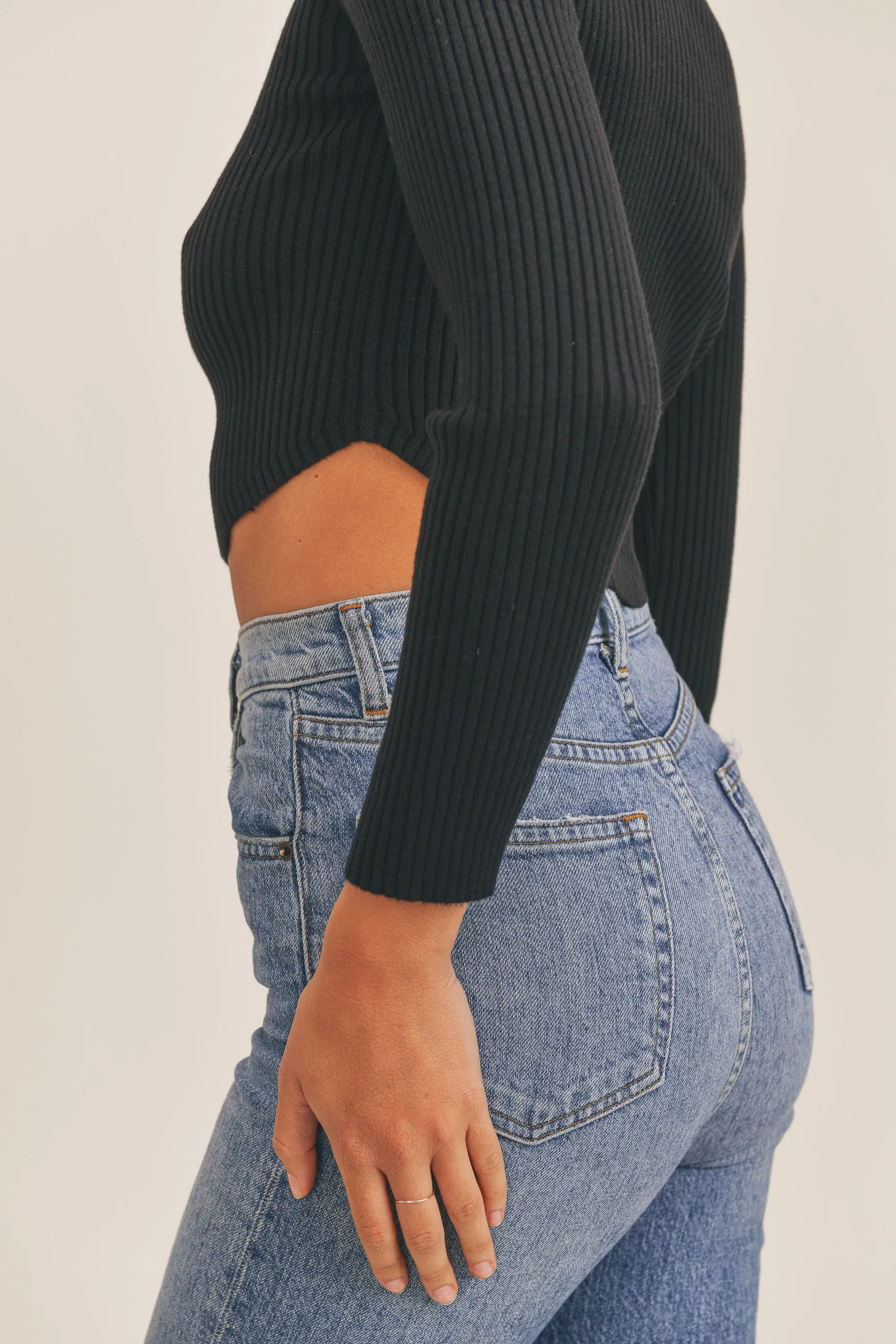 Remember Me Sweater Top Black