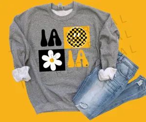 Retro Iowa 4 Squares Grey Sweatshirt