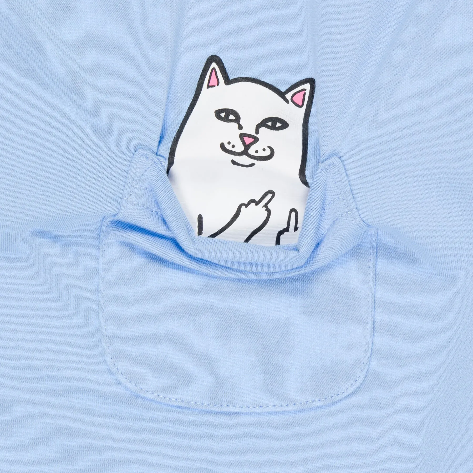 Ripndip Womens Lord Nermal Cropped Baby Pocket Tee