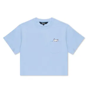 Ripndip Womens Lord Nermal Cropped Baby Pocket Tee