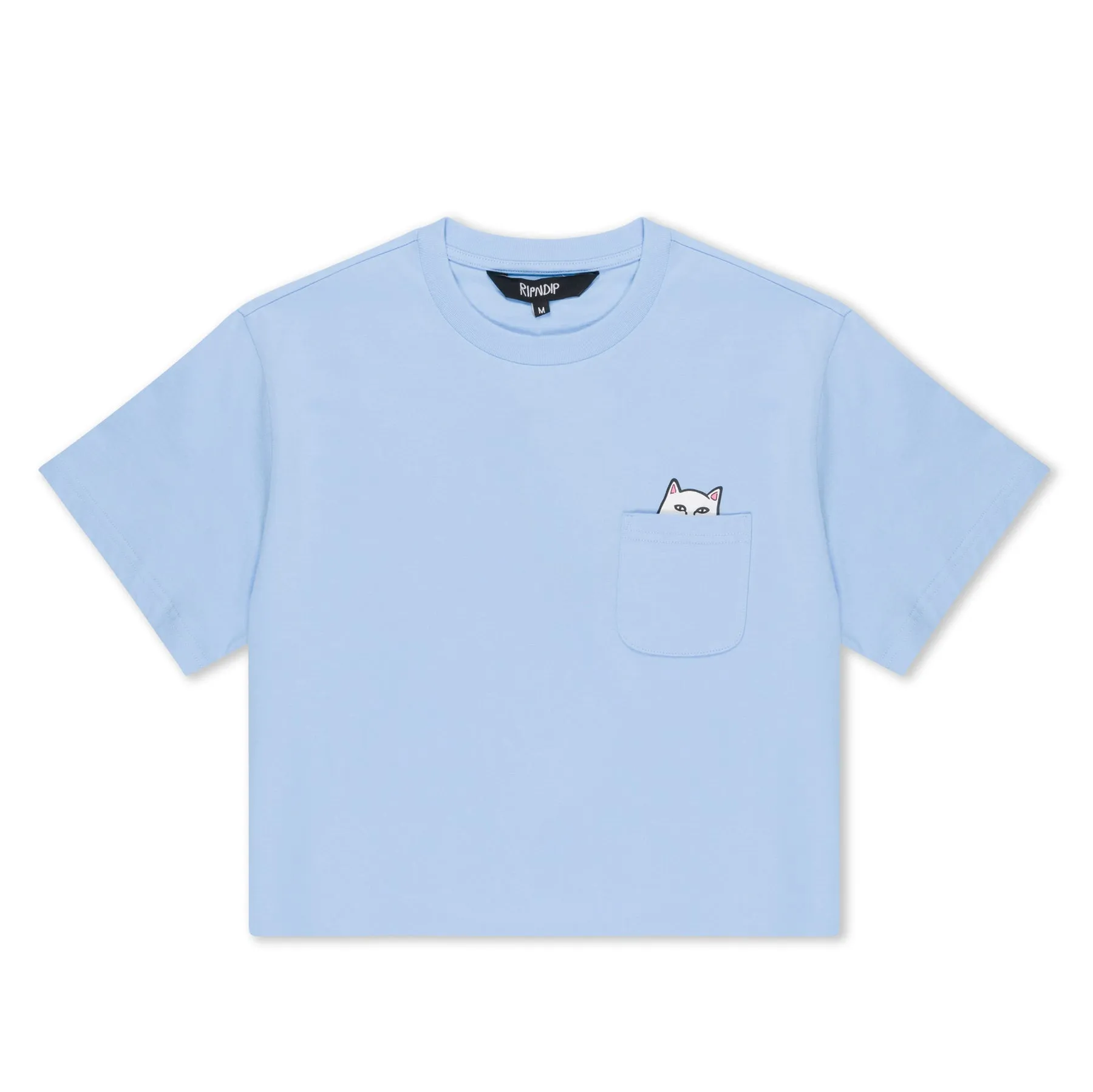 Ripndip Womens Lord Nermal Cropped Baby Pocket Tee
