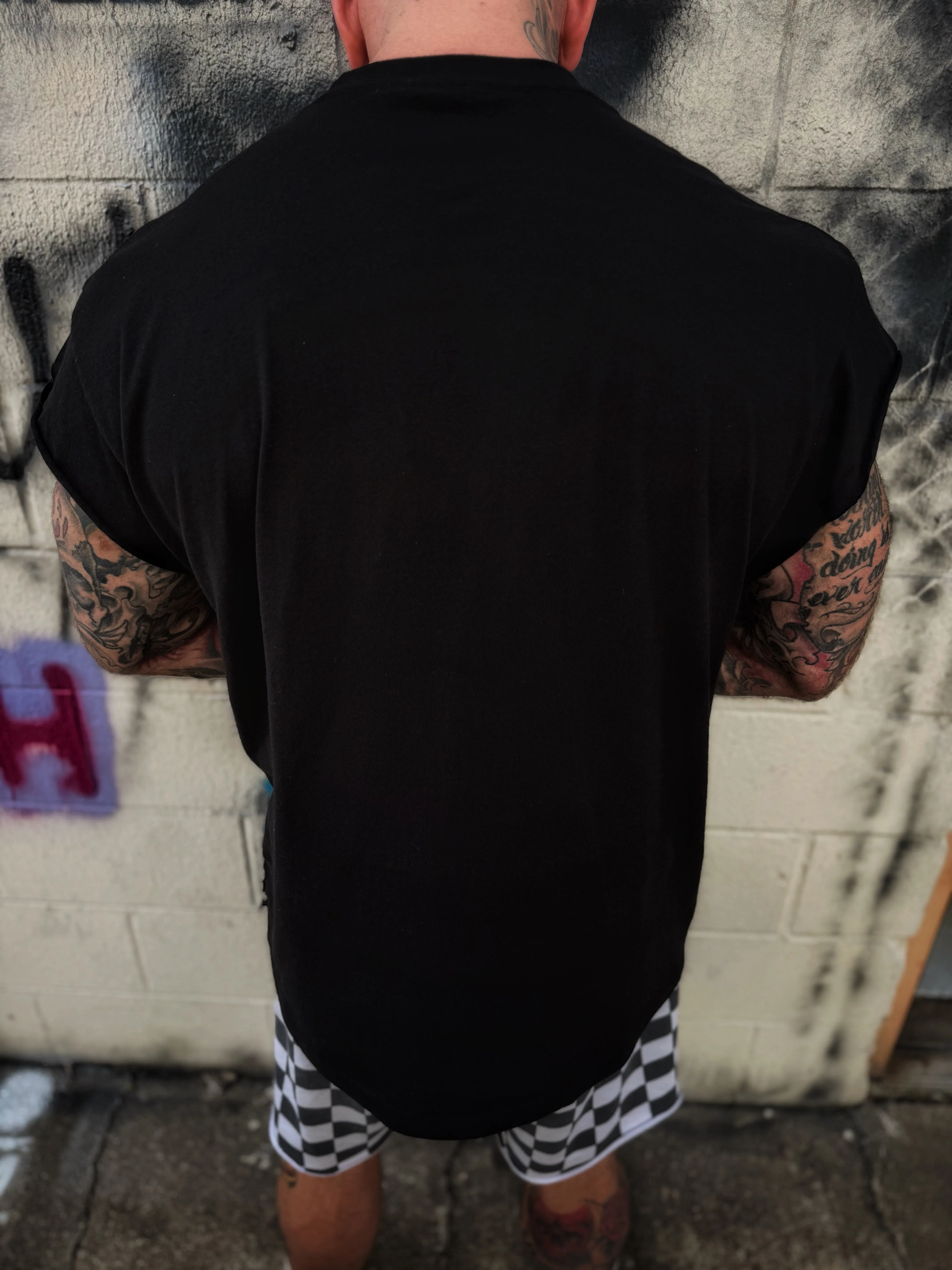 ROAD RASH MUSCLE BLACK TEE