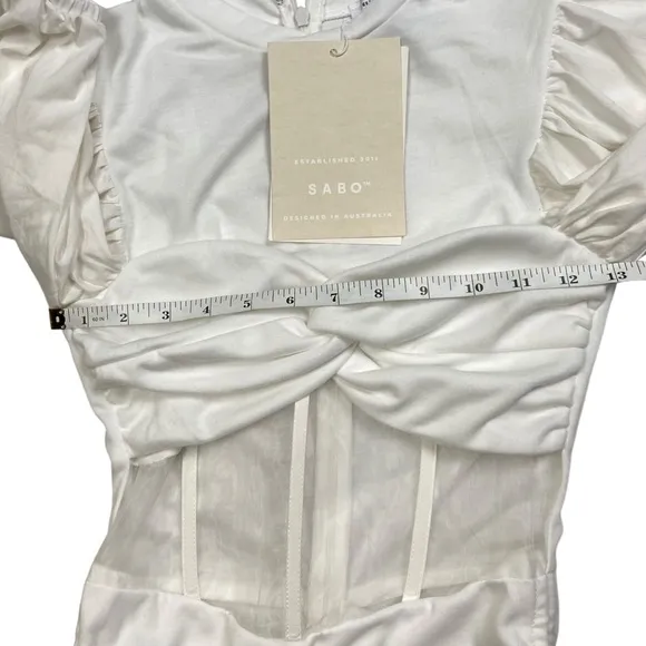 SABO Venezia Corset Coquette Dress White XS New