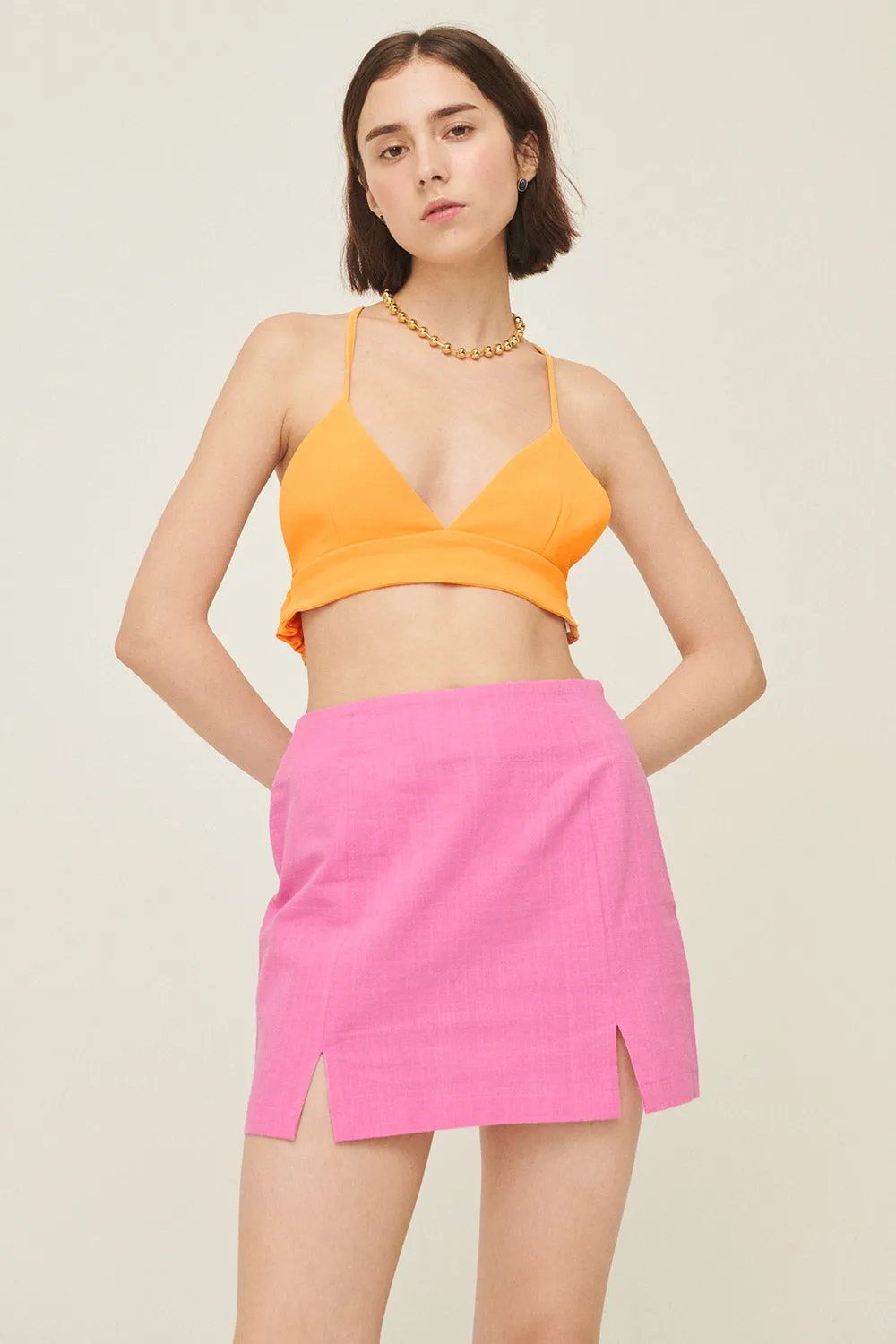 Sabrina Slit Mini Skirt