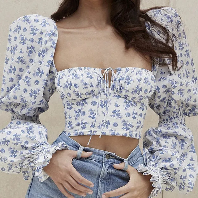 Sage Puff Sleeve Top