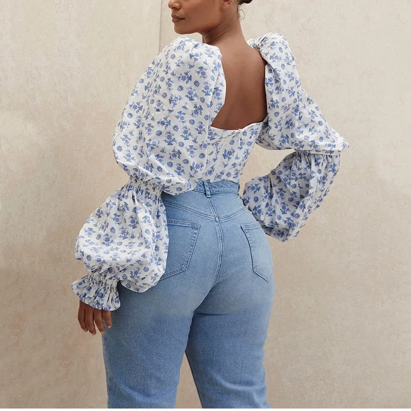 Sage Puff Sleeve Top