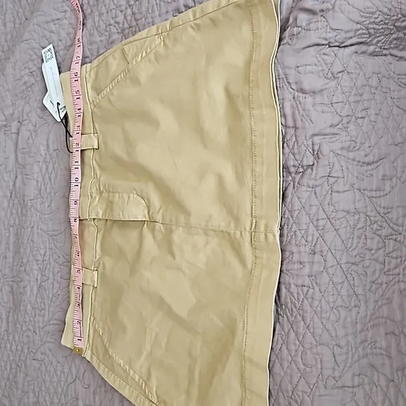 Sanctuary,NWT,Turk Khaki Slash Pocket Flat Front Mini Skirt,Size 29