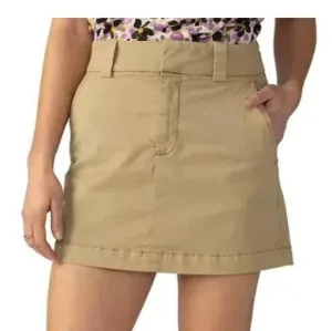 Sanctuary,NWT,Turk Khaki Slash Pocket Flat Front Mini Skirt,Size 29