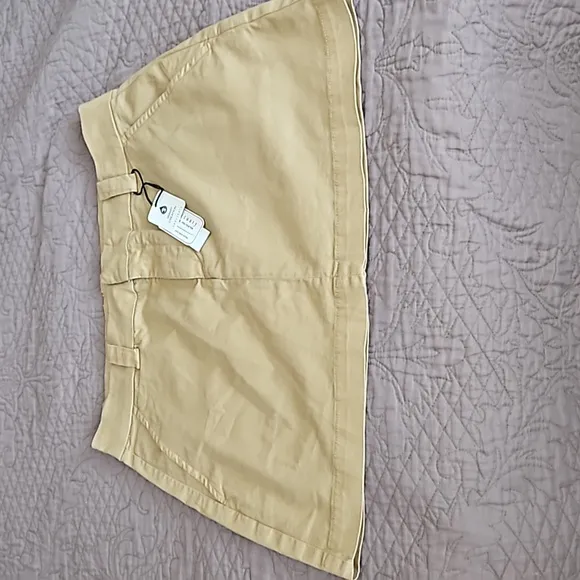 Sanctuary,NWT,Turk Khaki Slash Pocket Flat Front Mini Skirt,Size 29