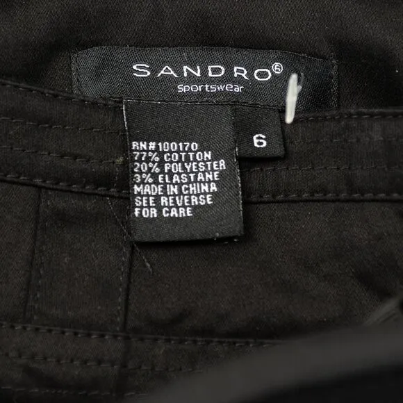 Sandro black mini skirt size 6