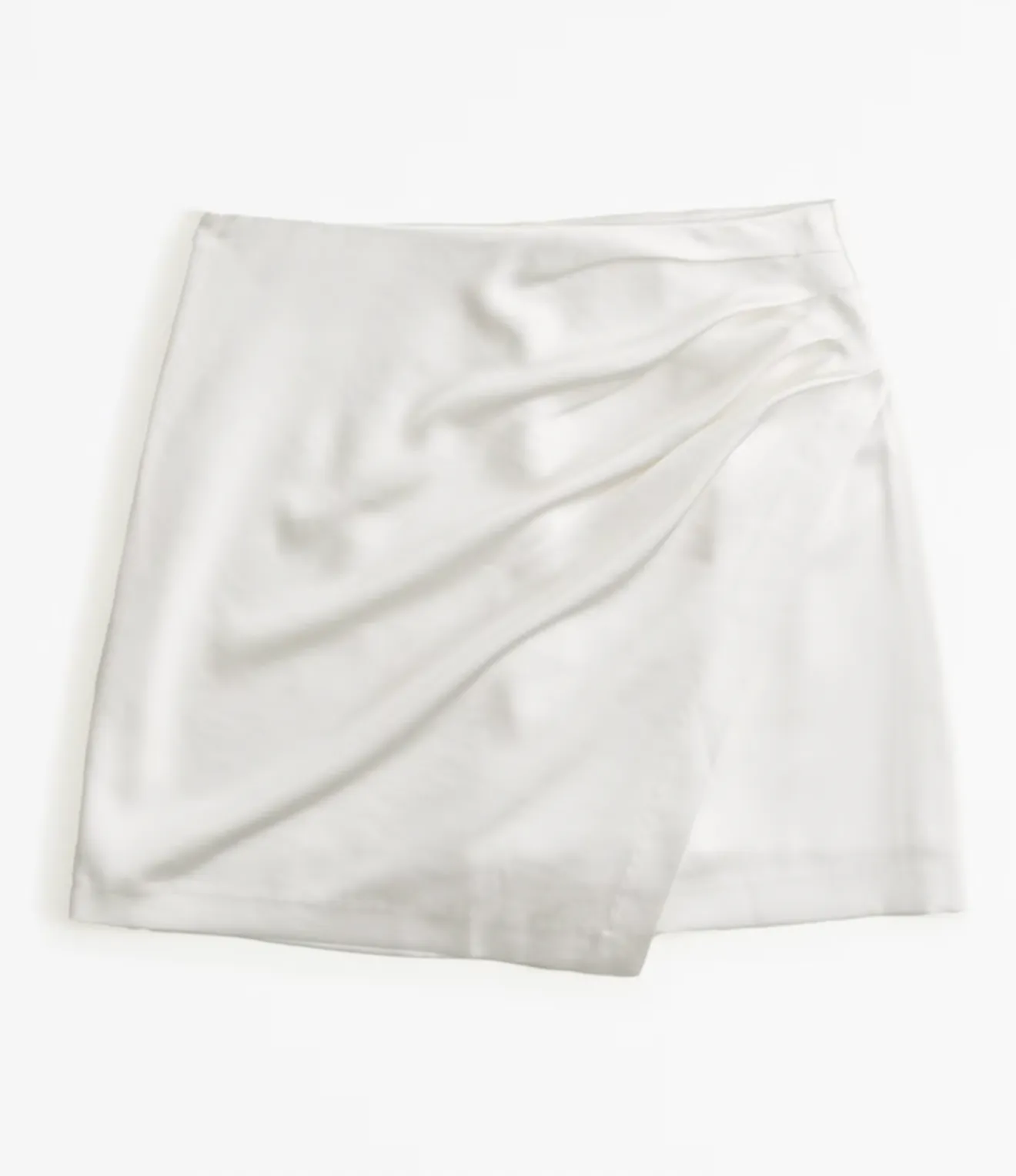 Satin Draped Mini Skort