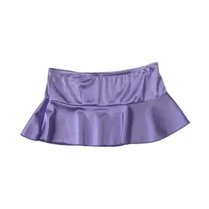 Satin Mini Skirt - Lavendar