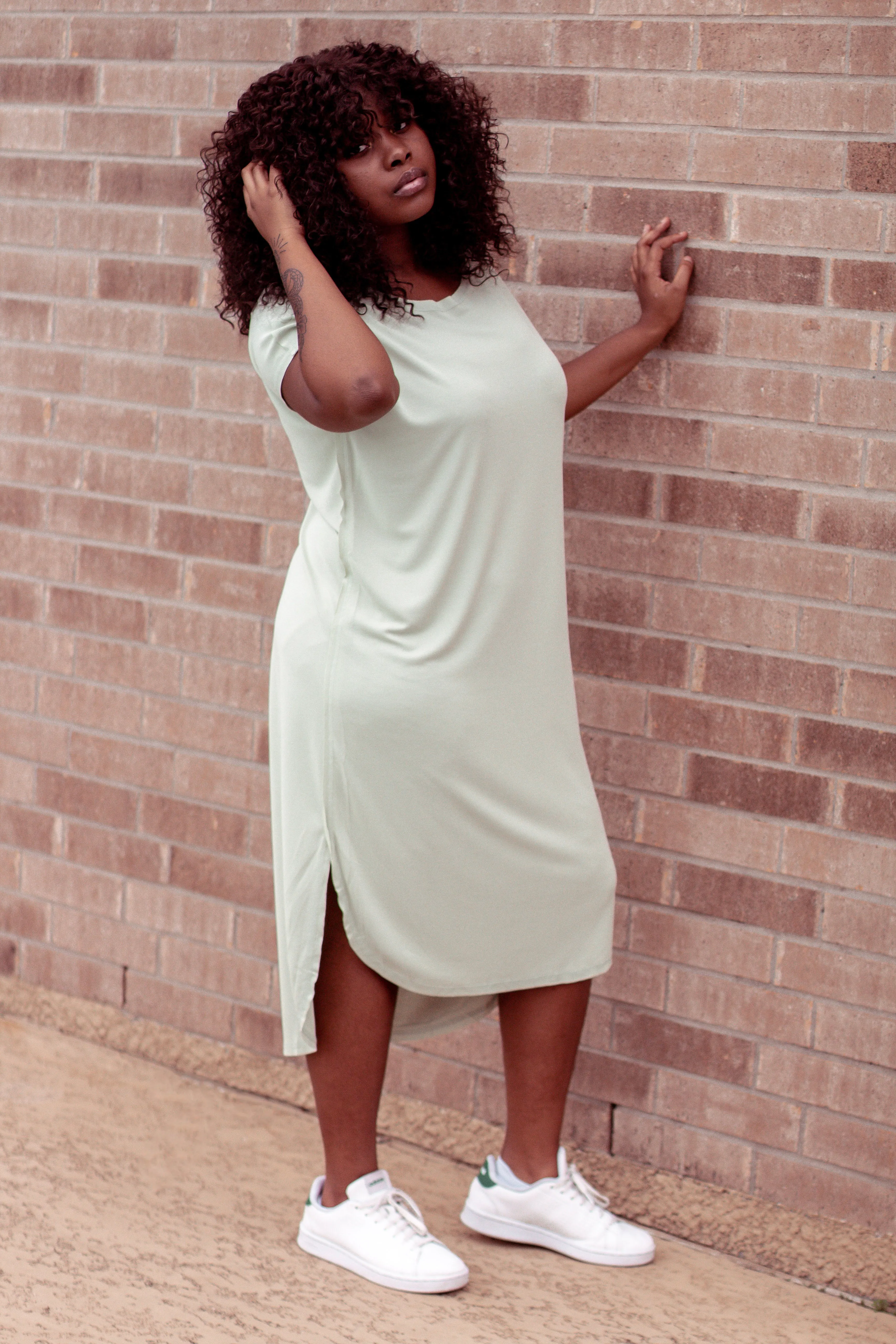 Savannah T-Shirt Dress (Green)