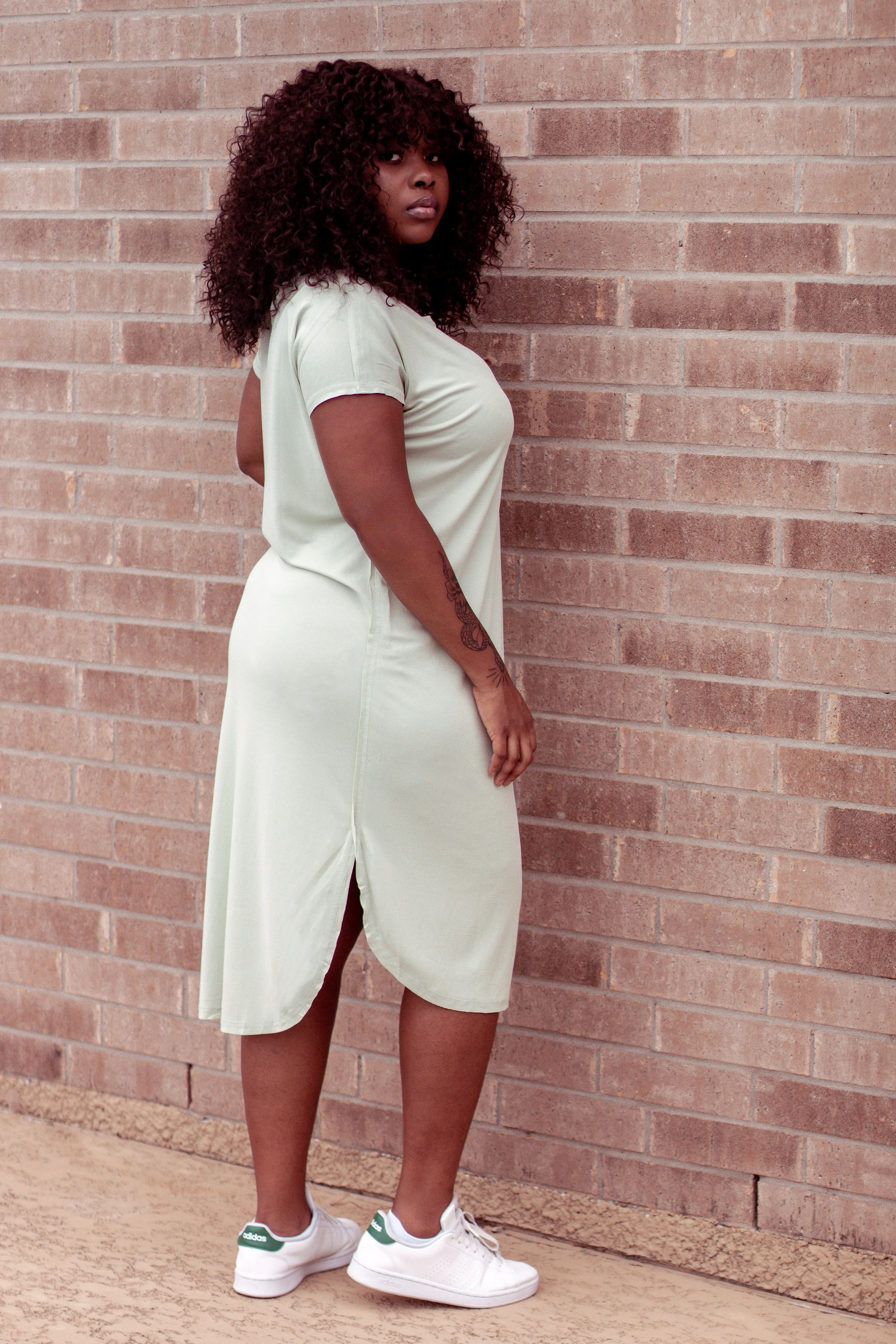 Savannah T-Shirt Dress (Green)