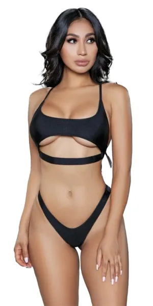 Sexy Gigi Two Piece Cut Out Crop and Thong Bikini