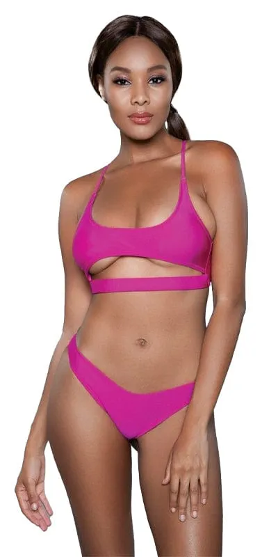 Sexy Gigi Two Piece Cut Out Crop and Thong Bikini