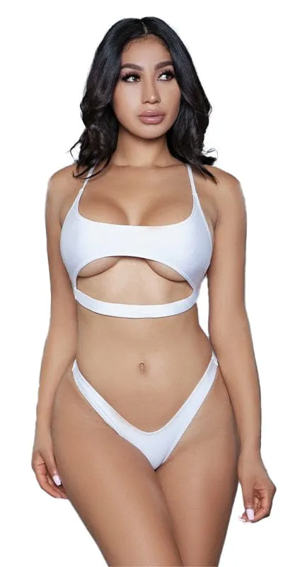 Sexy Gigi Two Piece Cut Out Crop and Thong Bikini