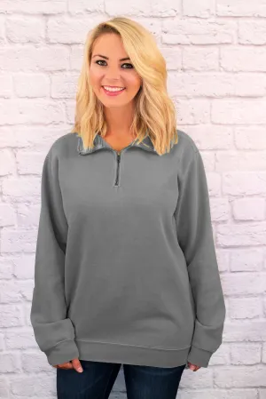 Shades of Neutral Comfort Colors Adult Quarter Zip Sweatshirt *Customizable!