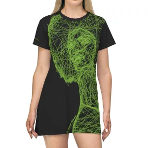 Shirtdress, Black-Green African Queen