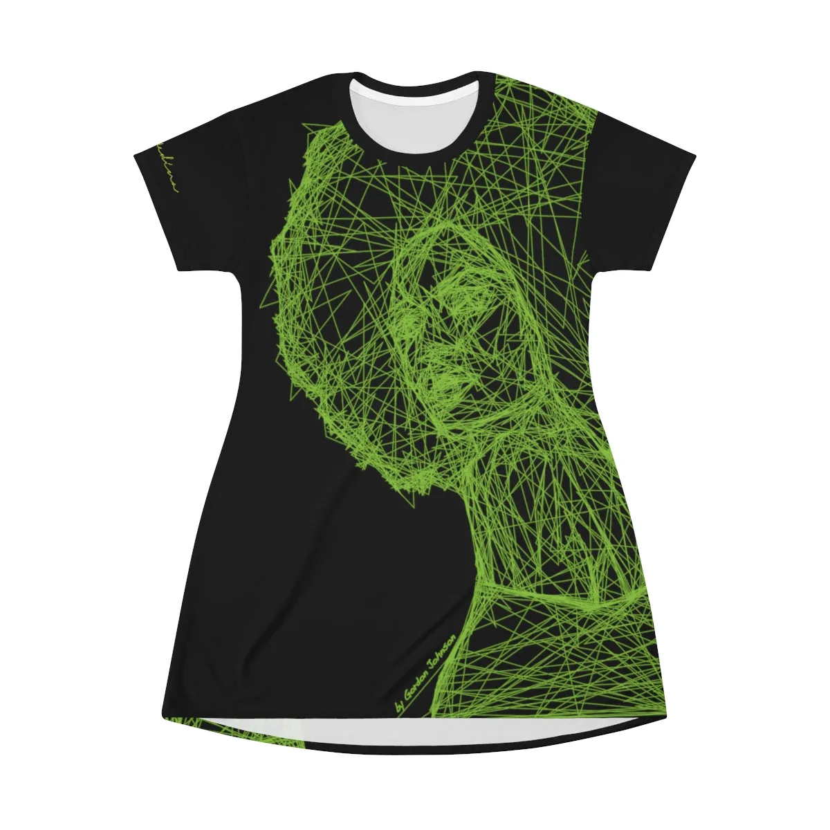 Shirtdress, Black-Green African Queen
