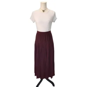 Significance, Vintage, 100% Wool Pleated A-Line Midi Skirt. Size Small