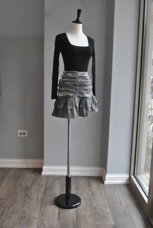 SILVER MINI SKIRT
