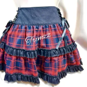 Size Small……Black &amp; Red Pleated‎ Skirt. New #436. The Grave Girls