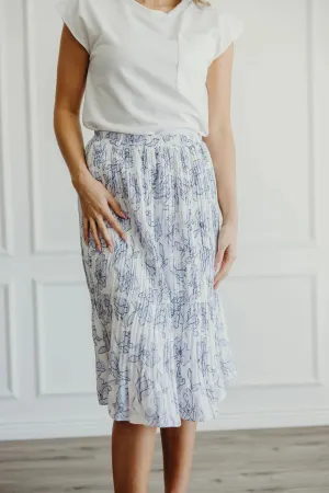 Skirt in Periwinkle Stencil