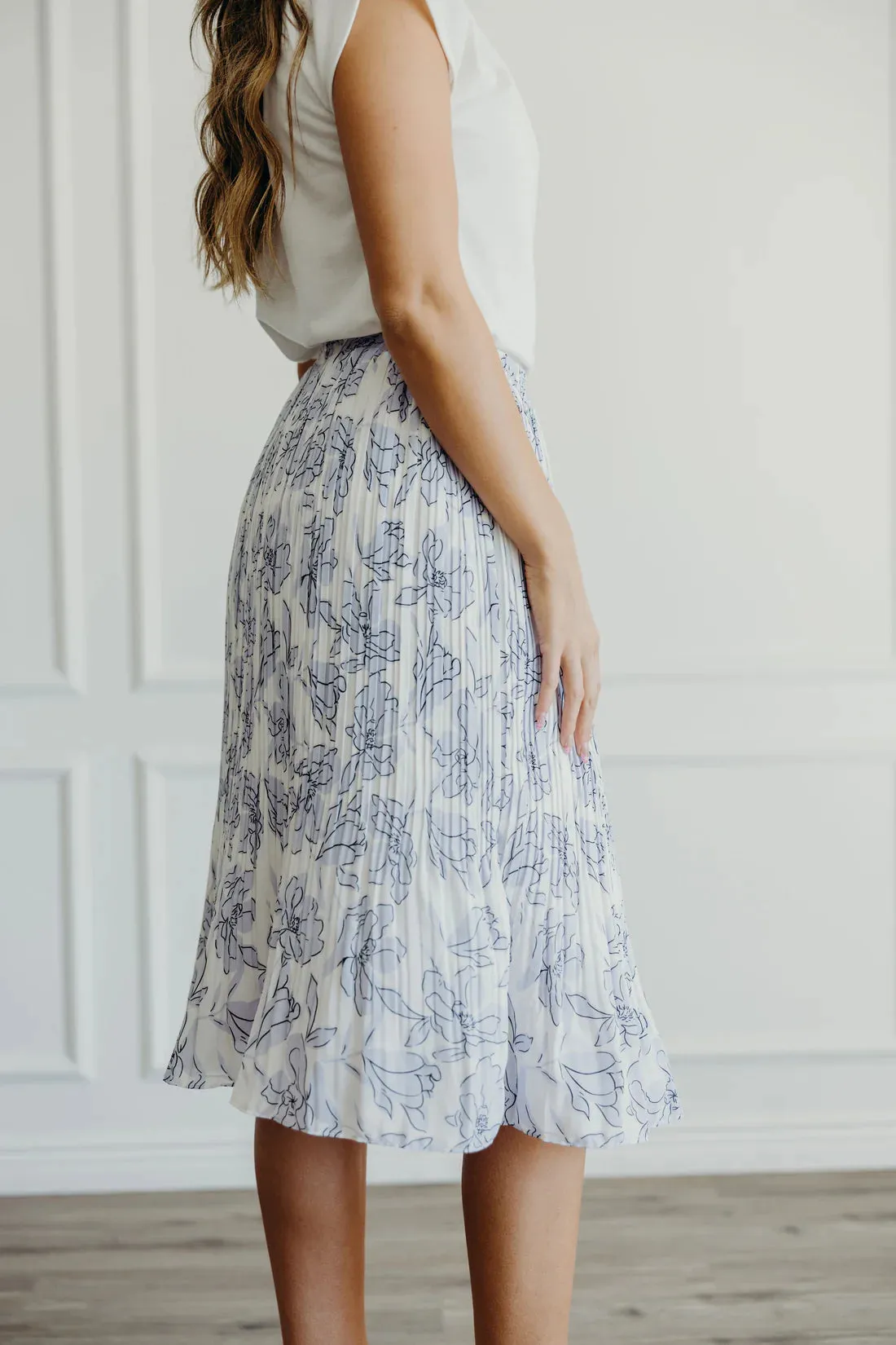 Skirt in Periwinkle Stencil