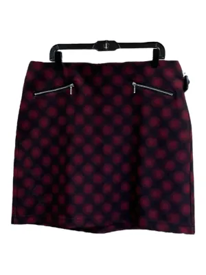 Skirt Mini & Short By Maurices In Black & Red, Size: L