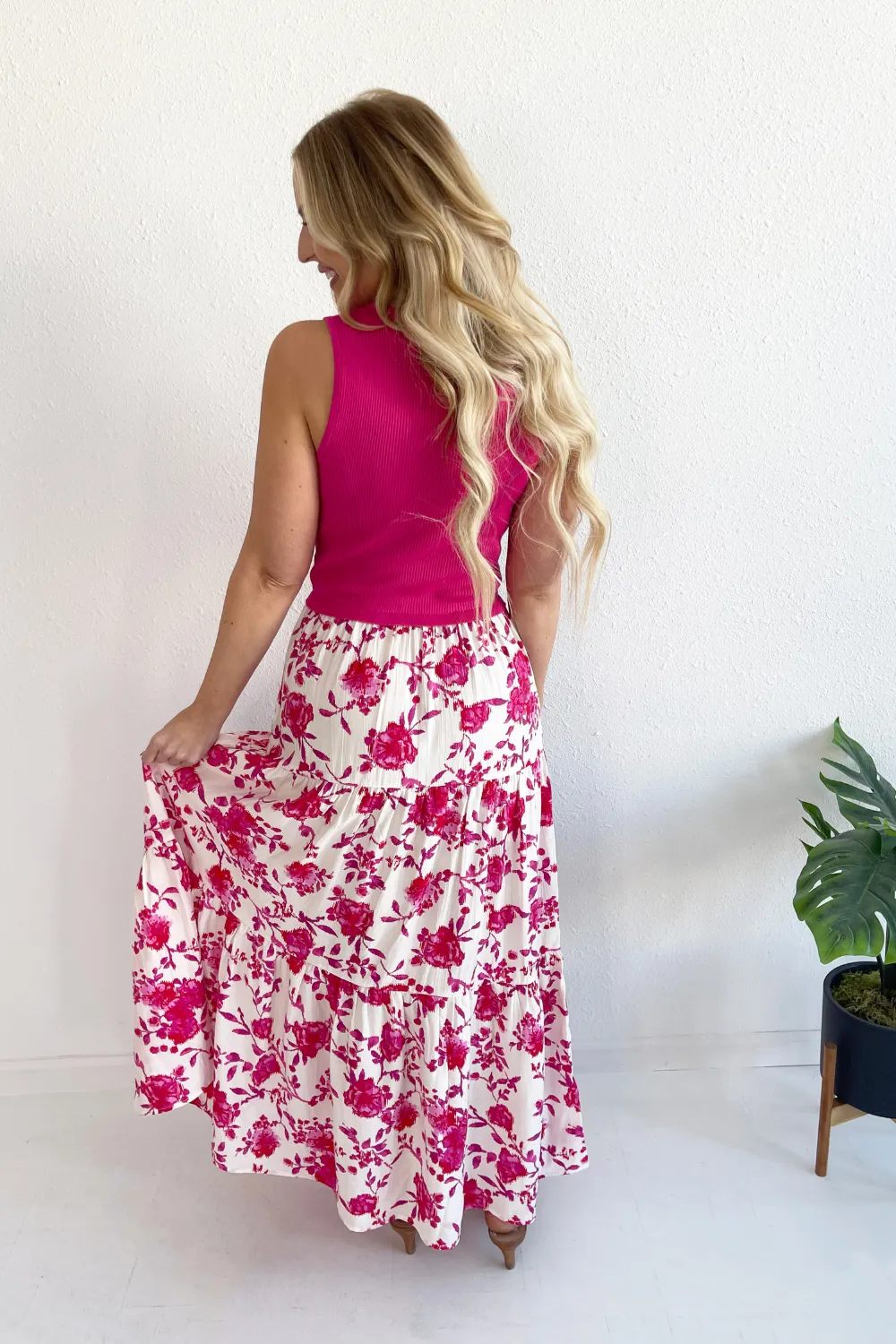 Sleeveless V-Neck Mixed Media Dress