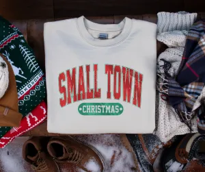 Small Town Christmas Tan Sweatshirt