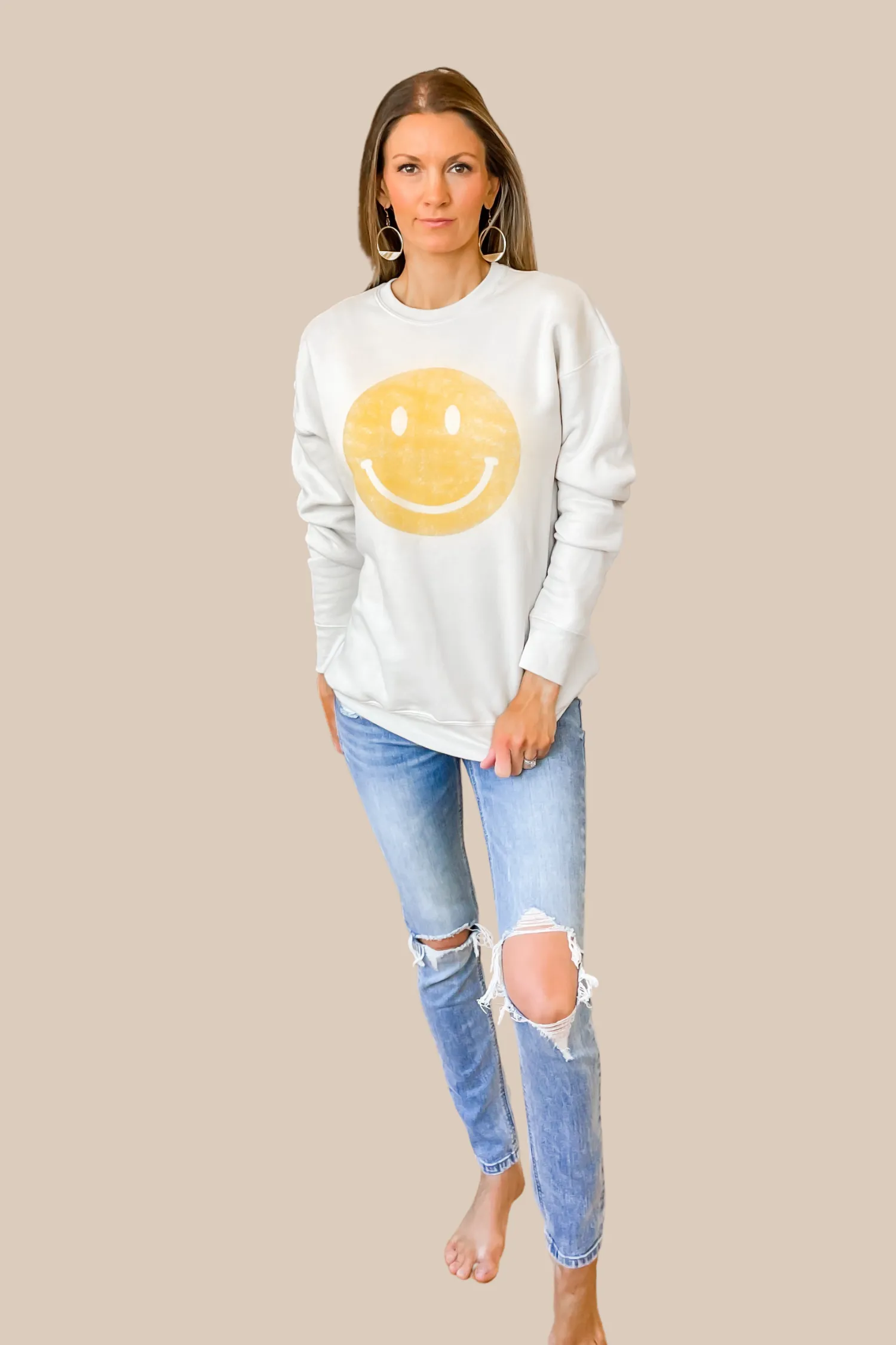 Smile Oatmeal Sweatshirt