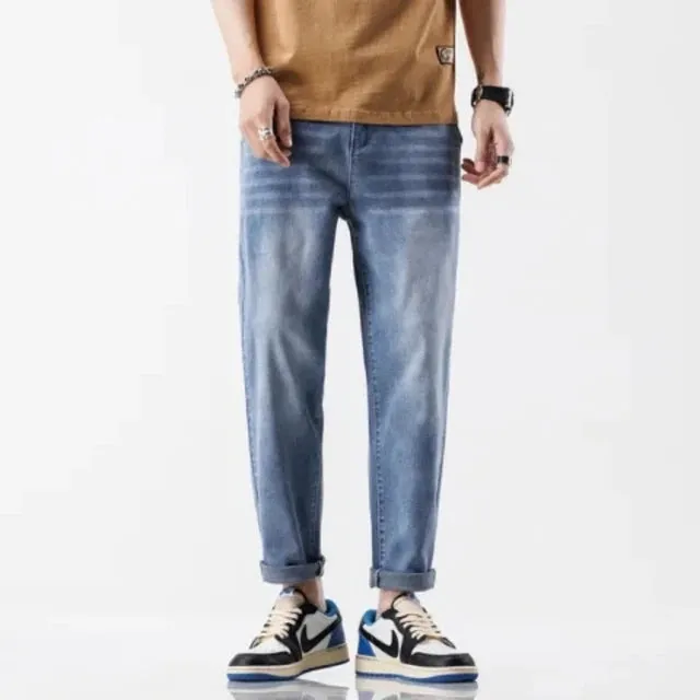 SoftFlex Herren Frühjahr Sommer Neue Koreanische Mode Stretch-Baumwoll-Jeans
