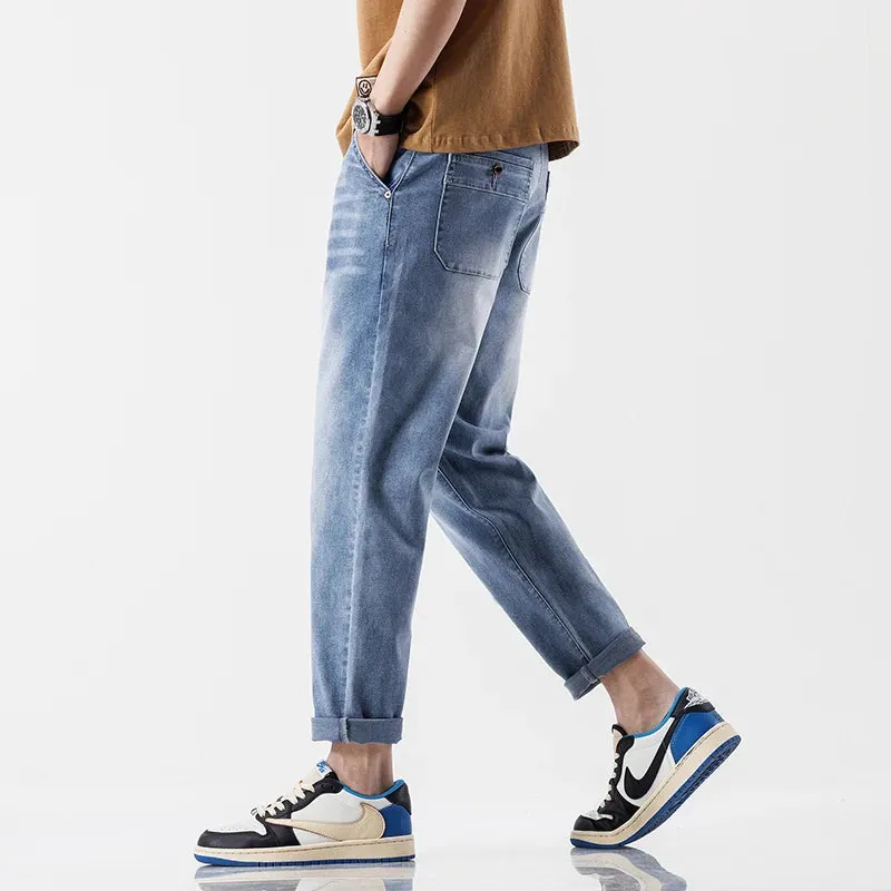 SoftFlex Herren Frühjahr Sommer Neue Koreanische Mode Stretch-Baumwoll-Jeans