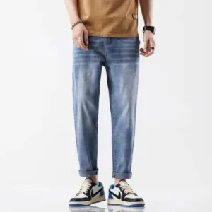 SoftFlex Herren Frühjahr Sommer Neue Koreanische Mode Stretch-Baumwoll-Jeans