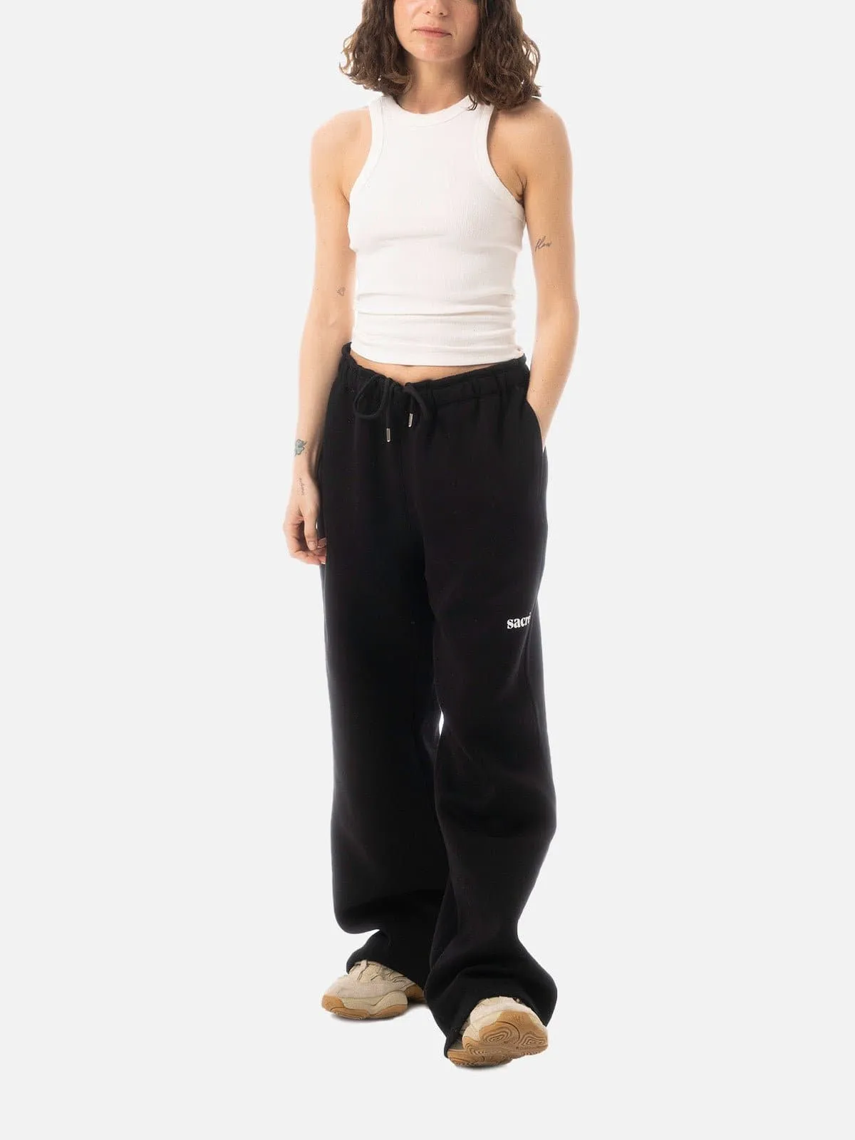 Solid Black Sweat Pants