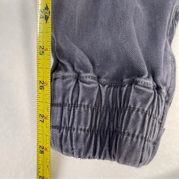 SPANX Stretch Twill Cargo Jogger Pants Women's Washed Black Size large