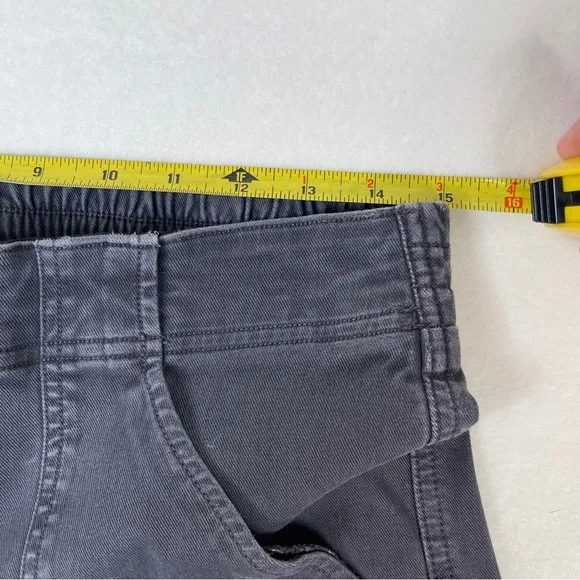 SPANX Stretch Twill Cargo Jogger Pants Women's Washed Black Size large