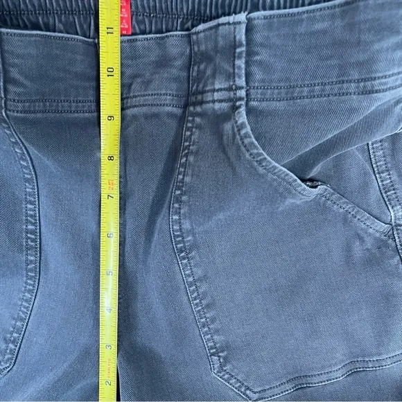 SPANX Stretch Twill Cargo Jogger Pants Women's Washed Black Size large