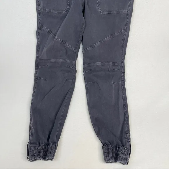 SPANX Stretch Twill Cargo Jogger Pants Women's Washed Black Size large