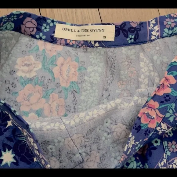 Spell &amp; the Gypsy City Lights Mini Skirt - Indigo. Size XS.