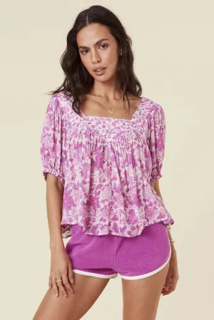 Spell Mossy Floral Top M